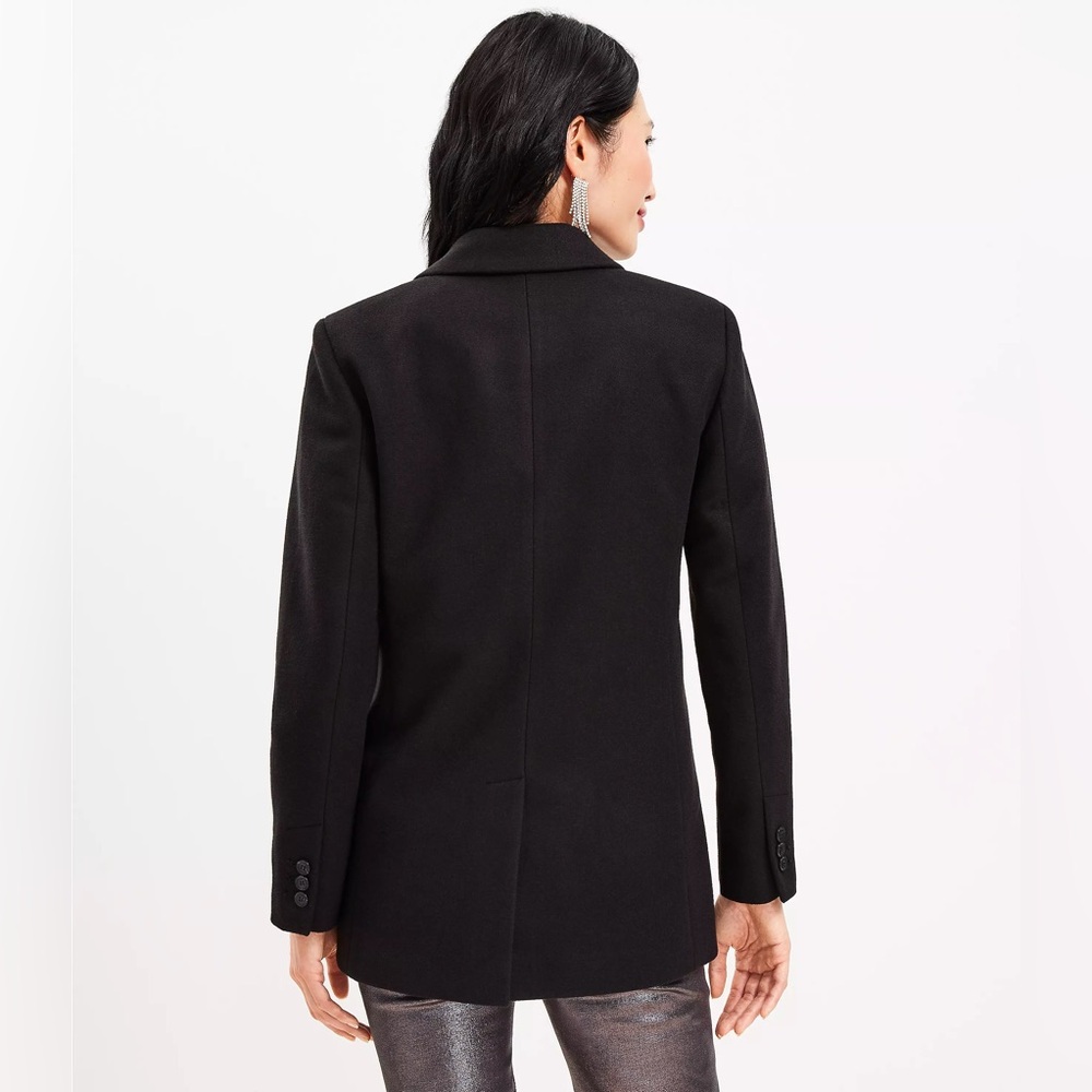 Brushed Herringbone Long Modern Blazer 14 - Picture 3 of 3